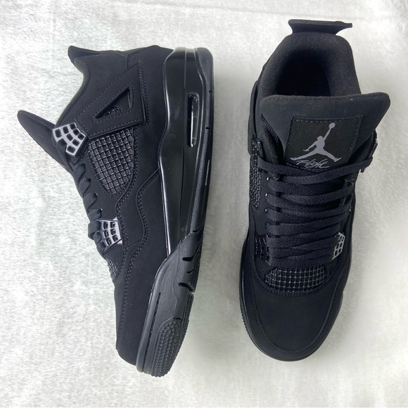 Men's All-black Classic Shoes Sneakers-Retro 4 Black Cat Edition 2020 - Picture 7 of 7